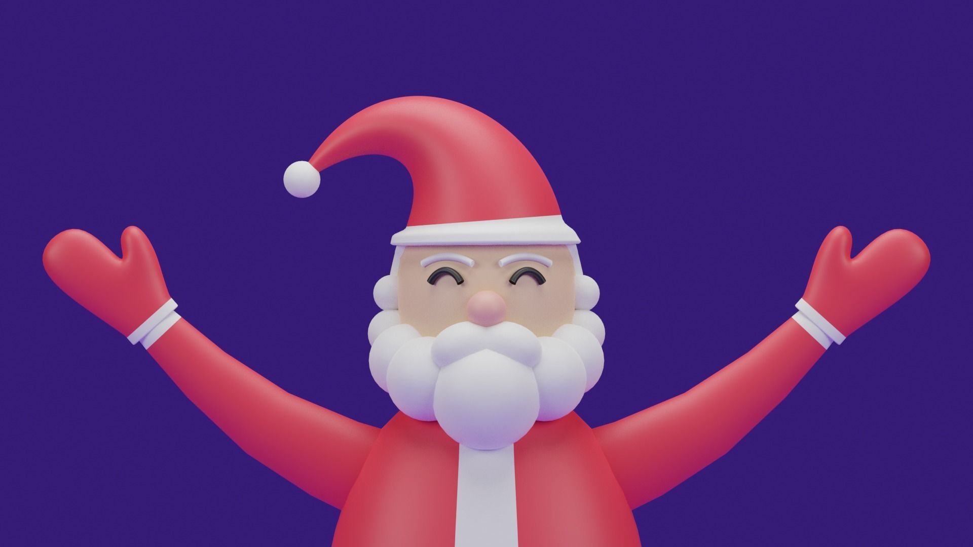 Cartoon Santa Claus 3D model_8