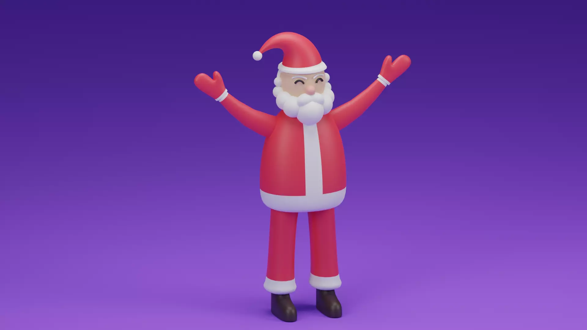 Cartoon Santa Claus 3D model_0