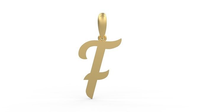 Initial Letters Pendant Mumbai Curry F 3D print model