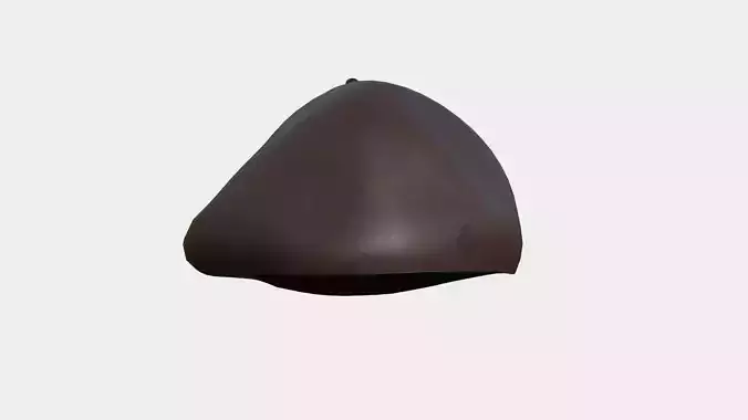 Female Beret Hat 06 Leather - Character Fashion Design Low-poly 3D model