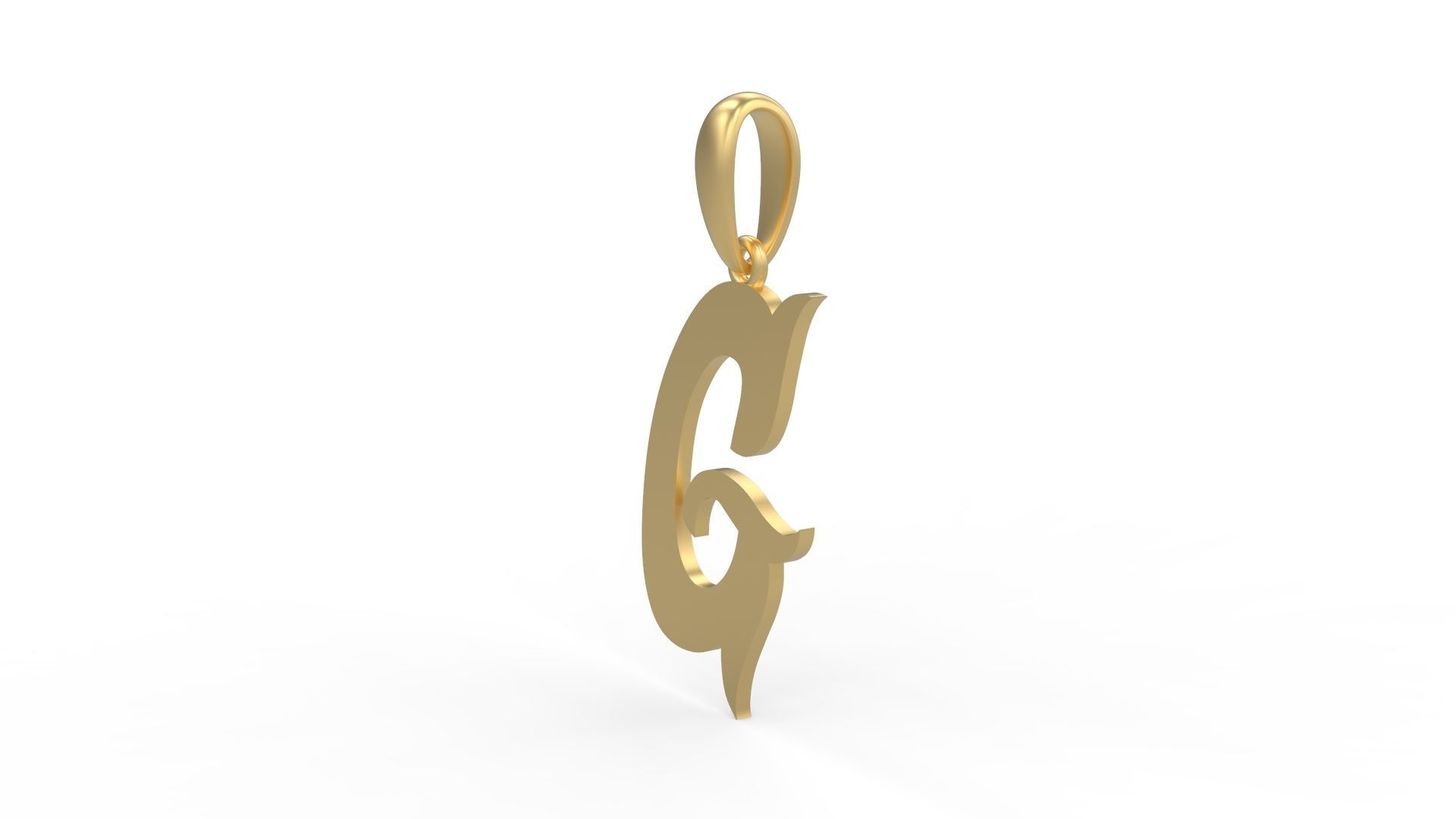 Initial Letters Pendant Mumbai Curry G 3D print model_1