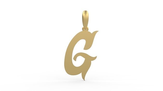 Initial Letters Pendant Mumbai Curry G 3D print model