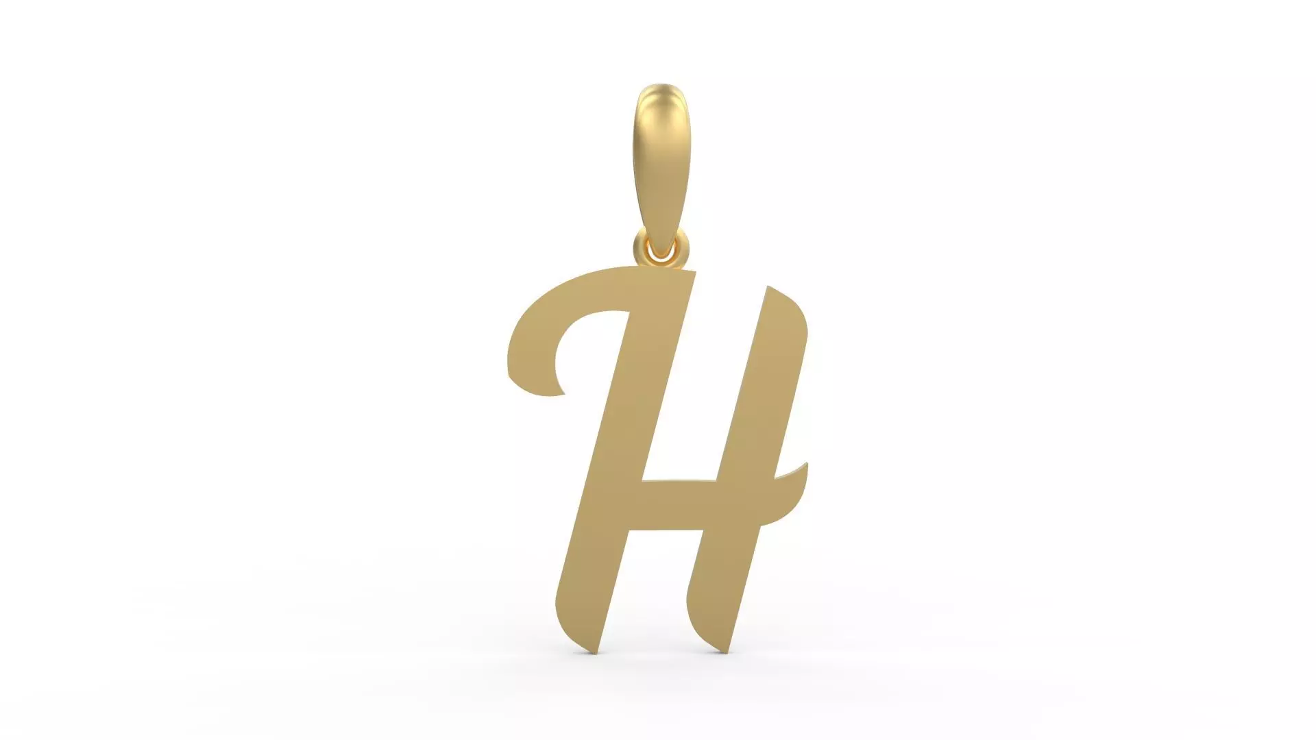 Initial Letters Pendant Mumbai Curry H 3D print model_0
