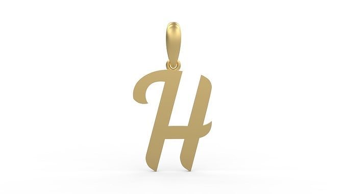 Initial Letters Pendant Mumbai Curry H 3D print model