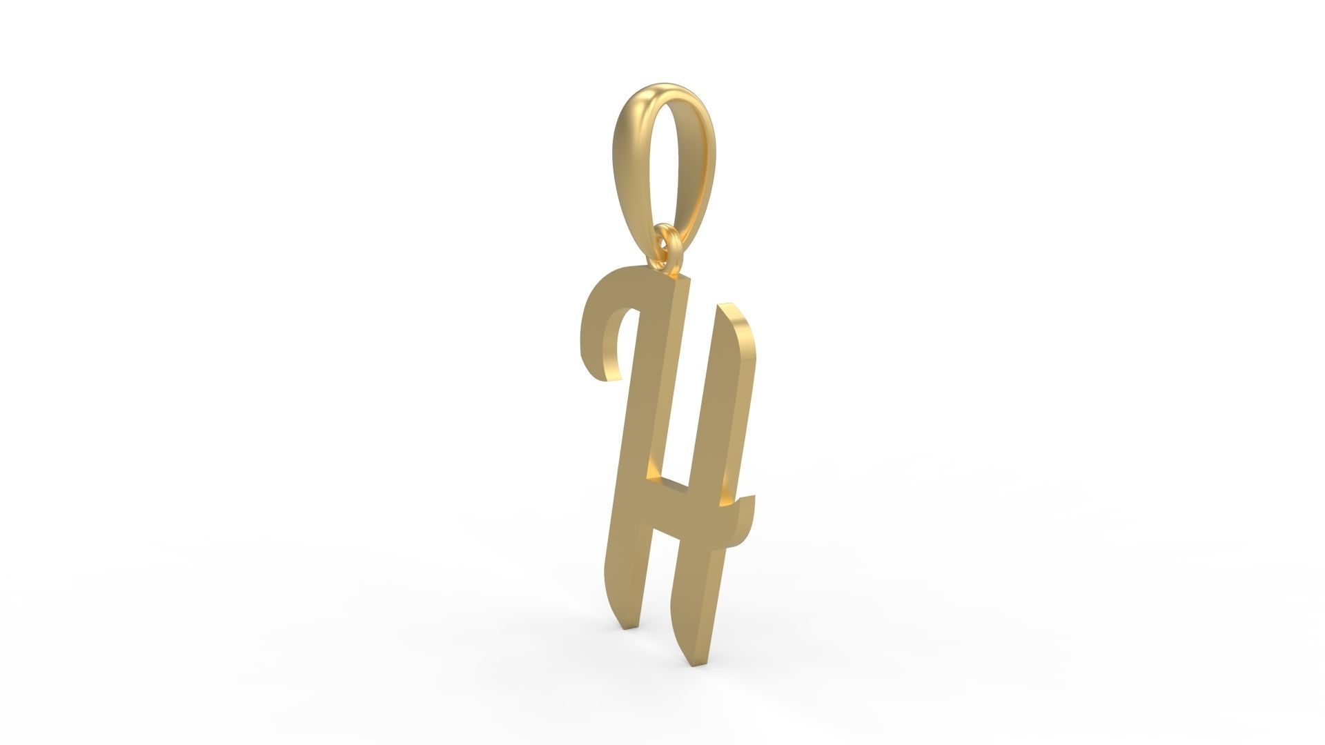 Initial Letters Pendant Mumbai Curry H 3D print model_1