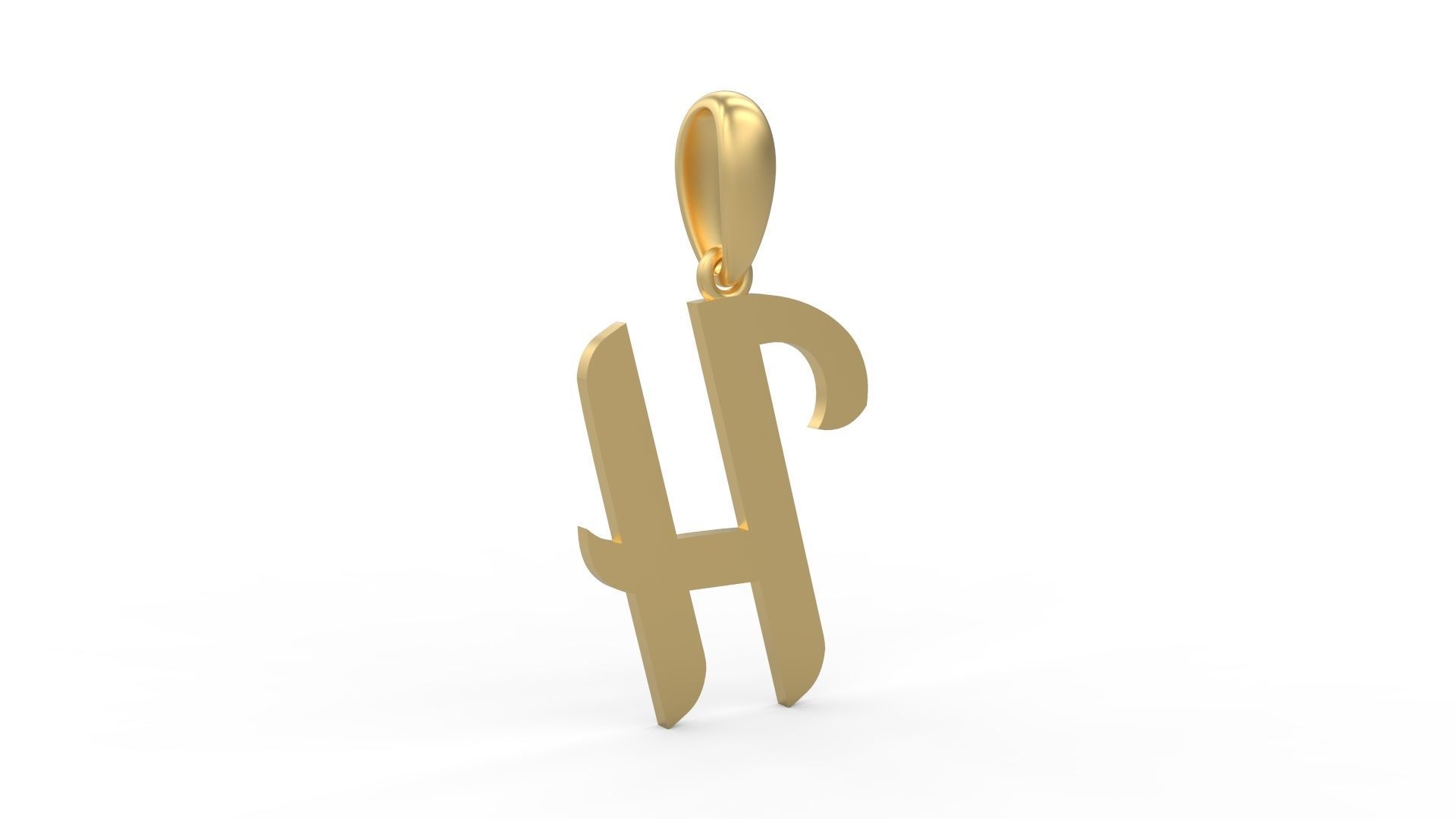 Initial Letters Pendant Mumbai Curry H 3D print model_2