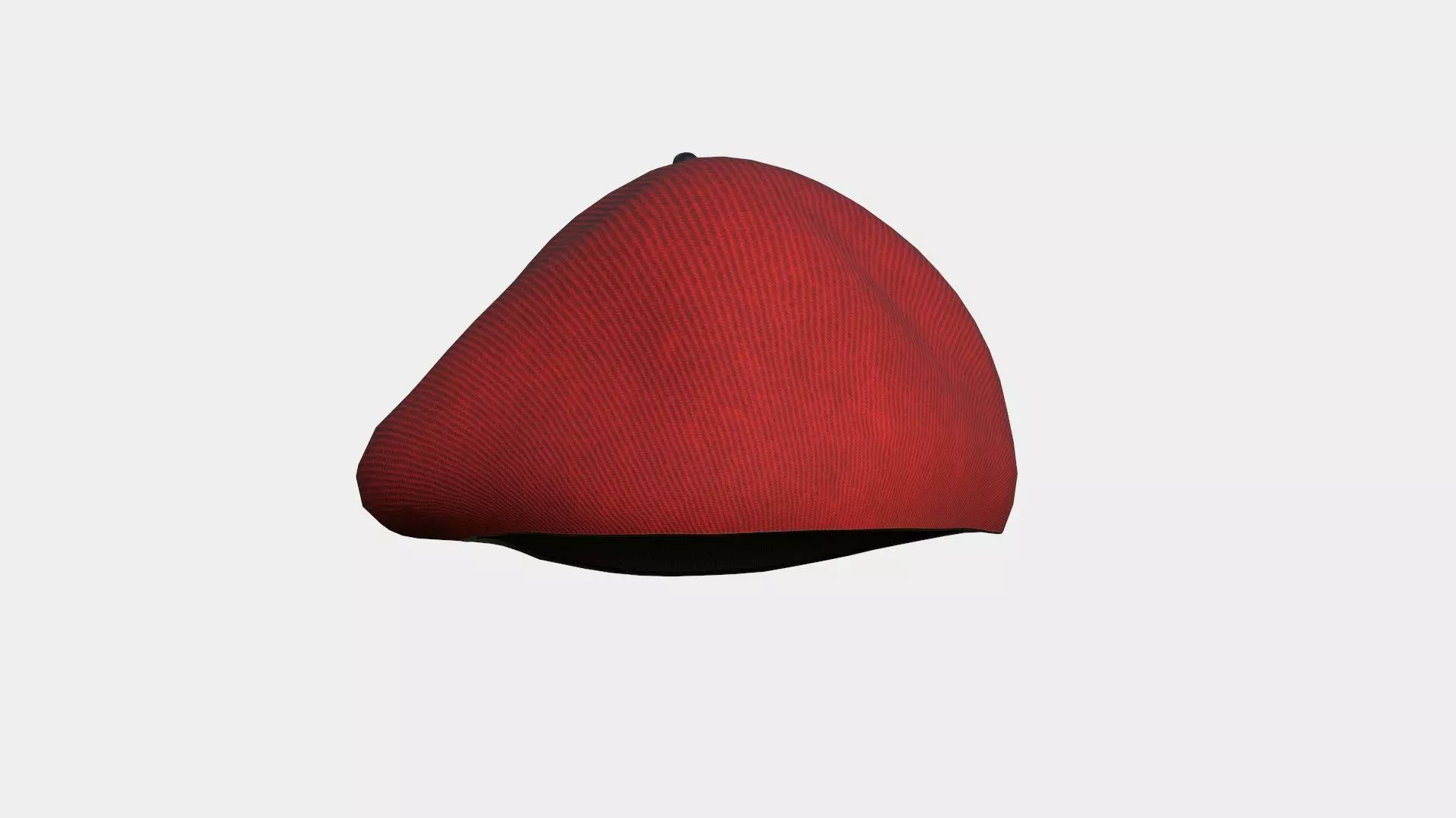 Female Beret Hat 08 Red - Character Fashion Design Low-poly 3D model