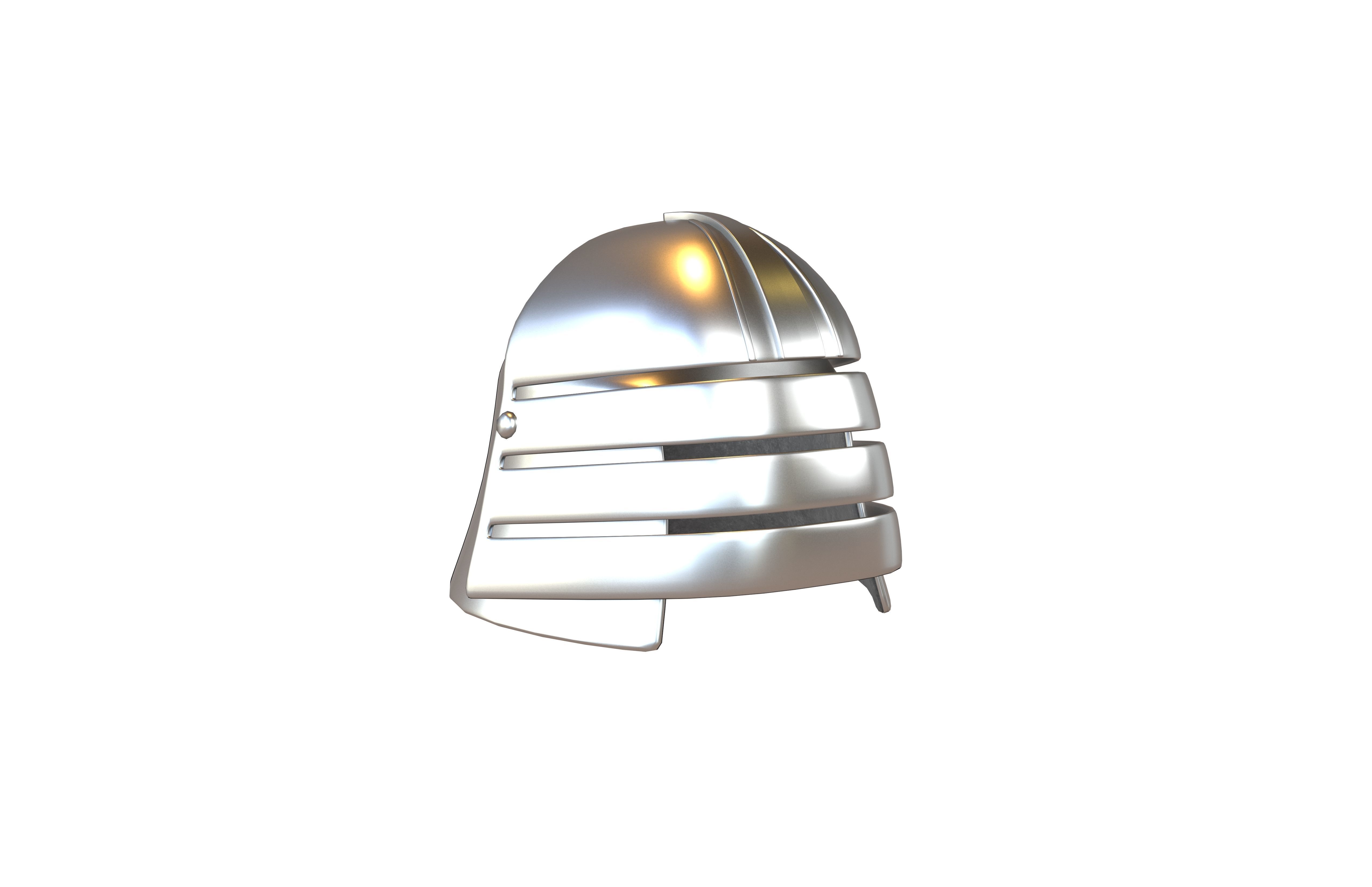 War Helmet V2 001 Low-poly 3D model_1