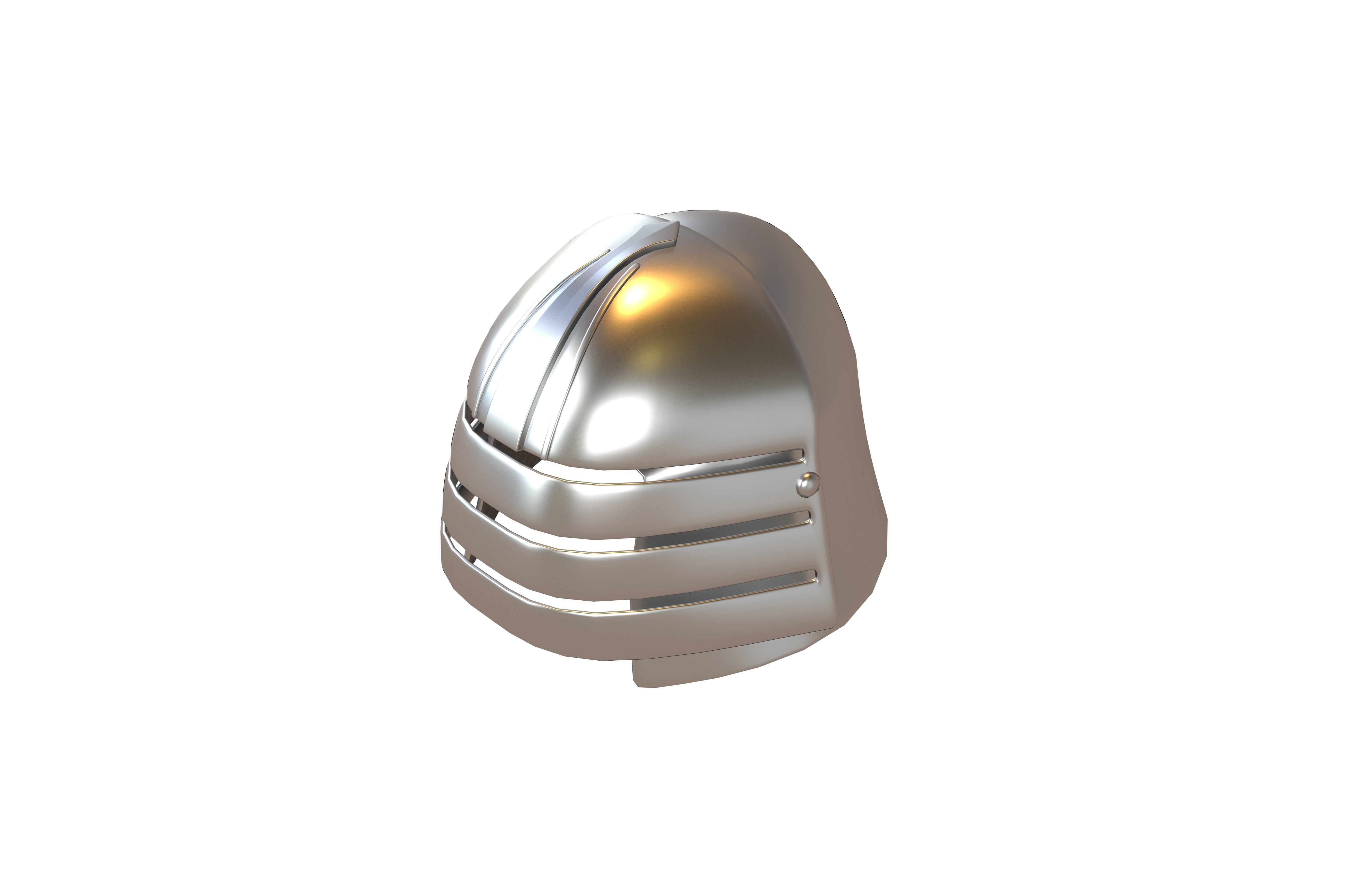 War Helmet V2 001 Low-poly 3D model_2