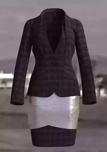 Profession woman wearing suit and skirt