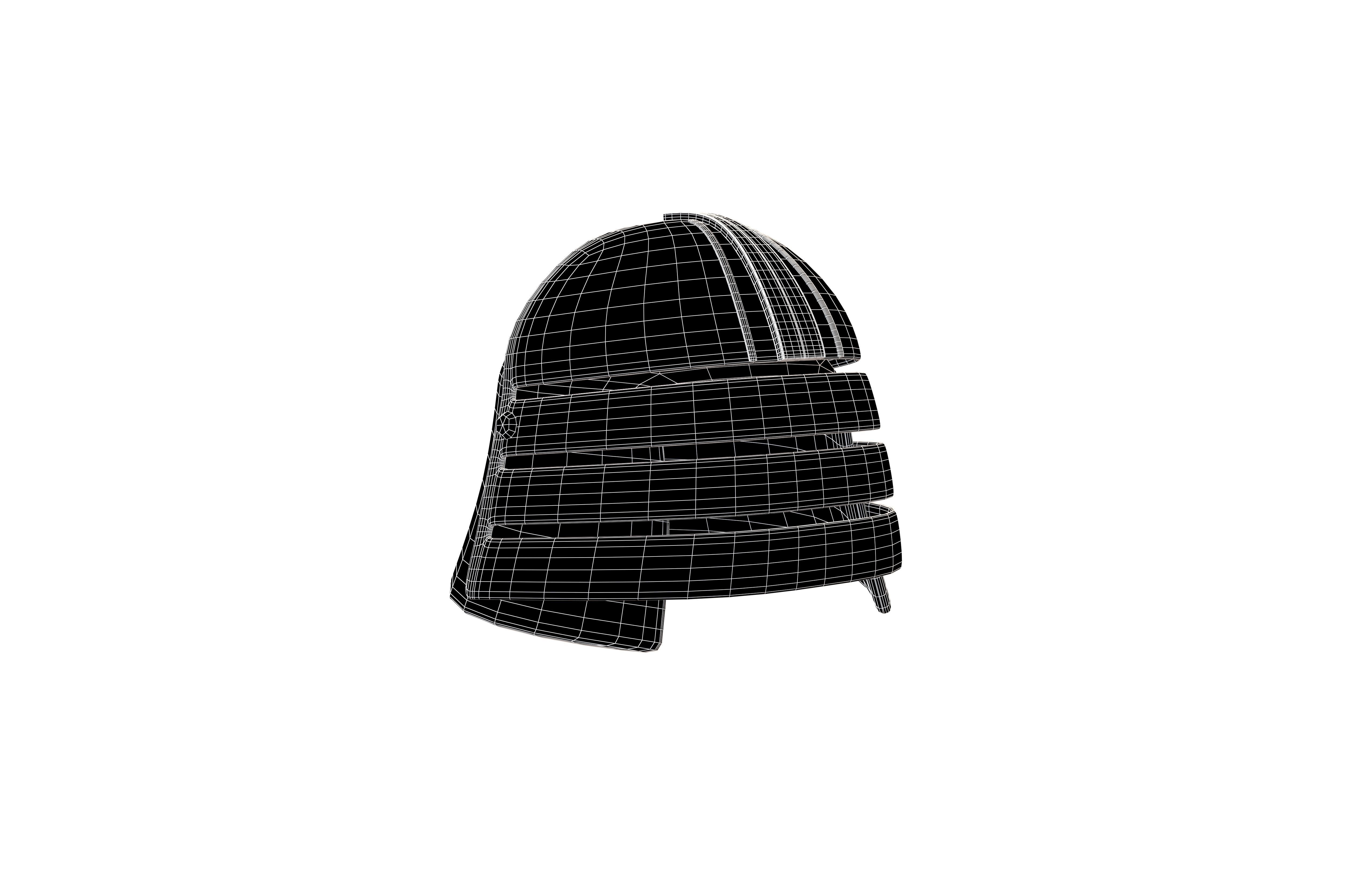 War Helmet V2 004 Low-poly 3D model_5