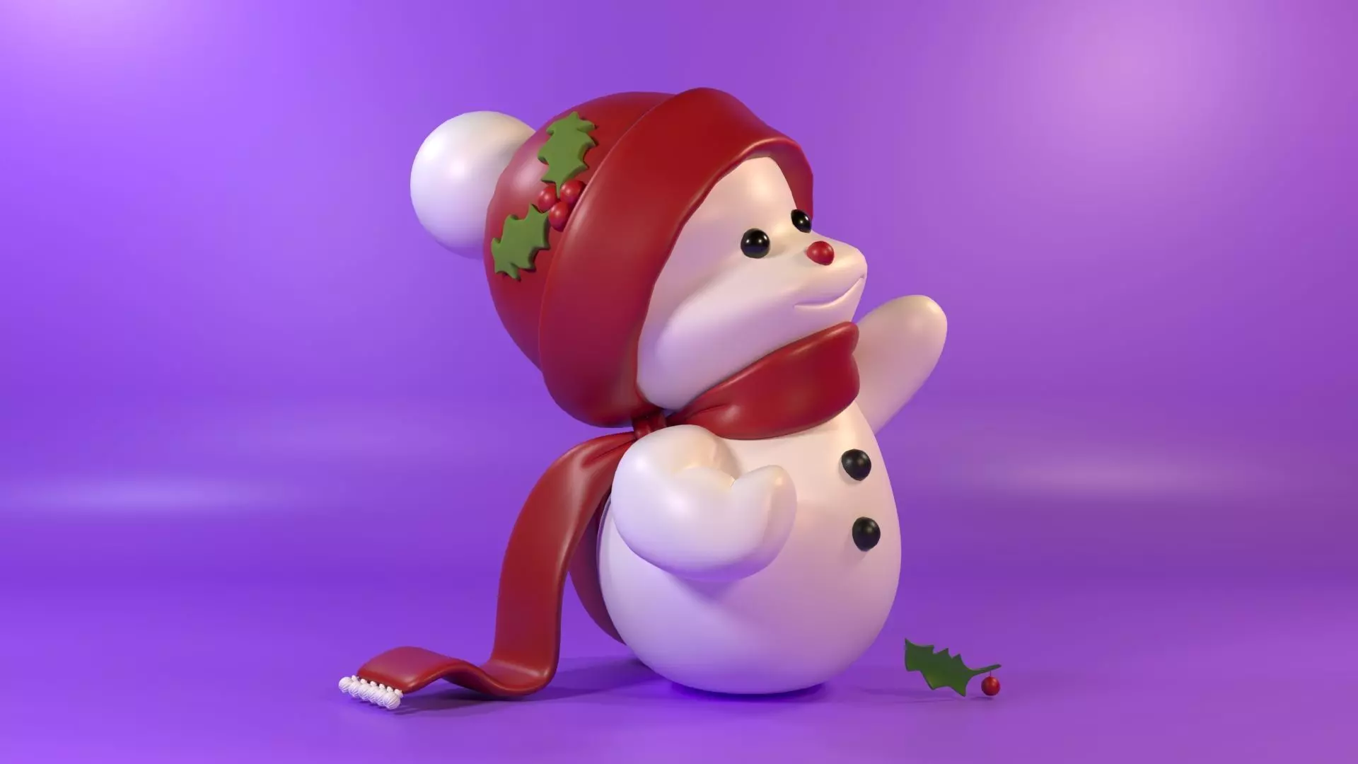 Little snowman for 3D printer 3D print model_0