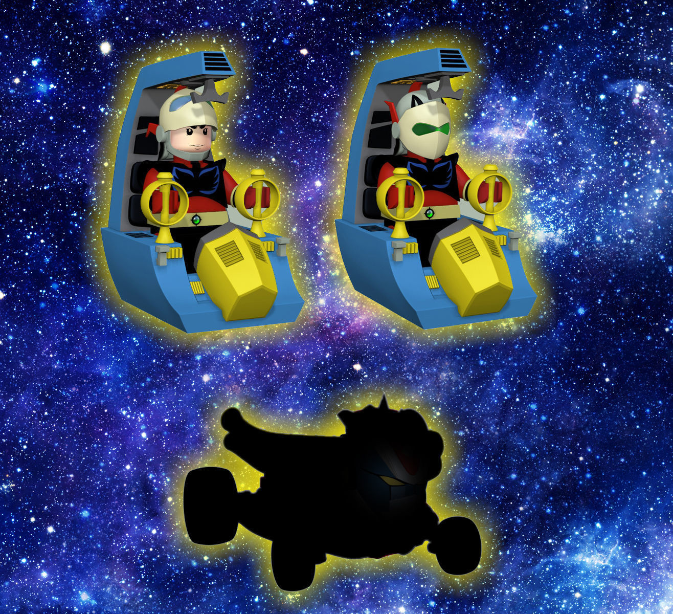 Duke Fleed Cockpit Lego Actarus Grendizer Goldorak Goldrake 3D model_8