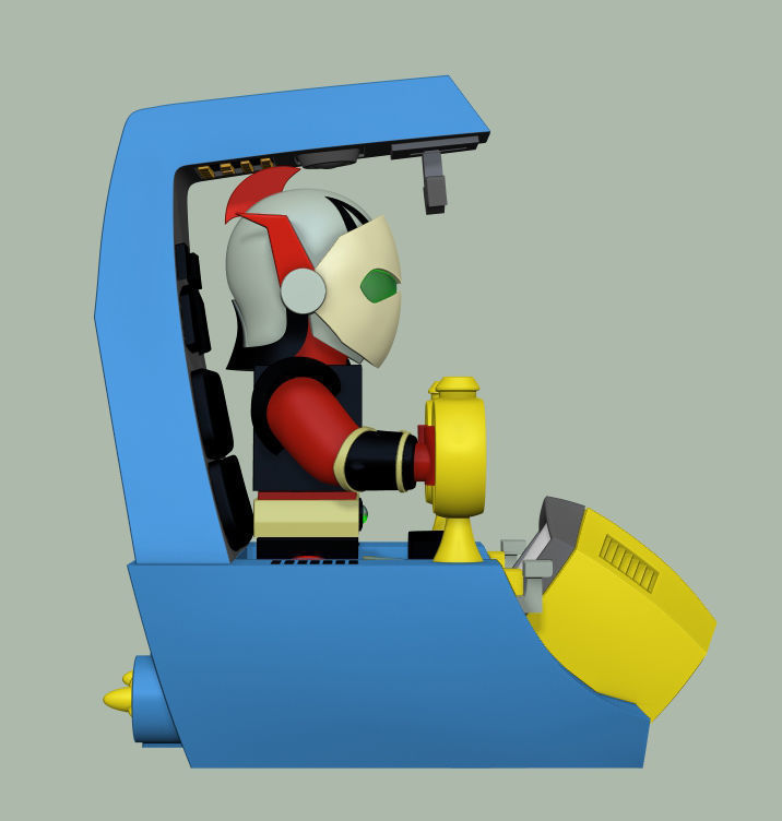 Duke Fleed Cockpit Lego Actarus Grendizer Goldorak Goldrake 3D model_6