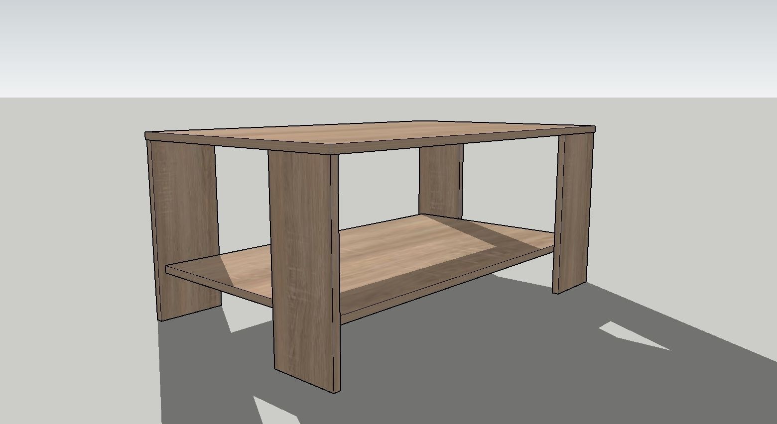Coffee table 900x550x400mm 3D model_3