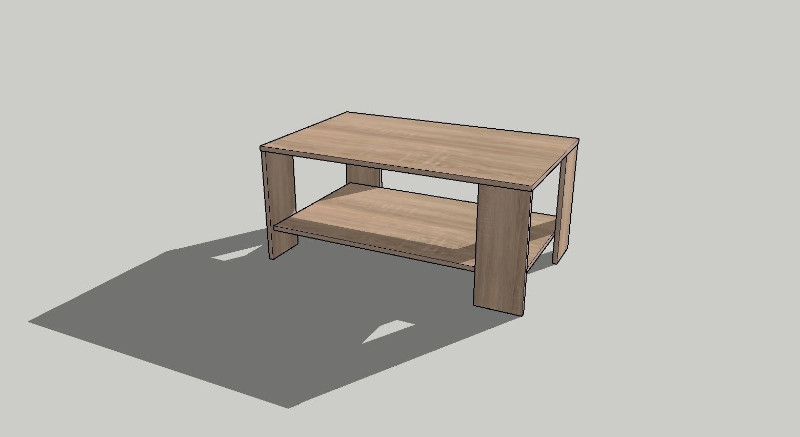 Coffee table 900x550x400mm 3D model_1