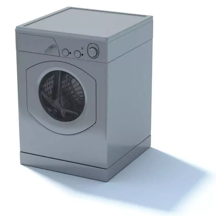 Modern Washing Machine 3D model_0