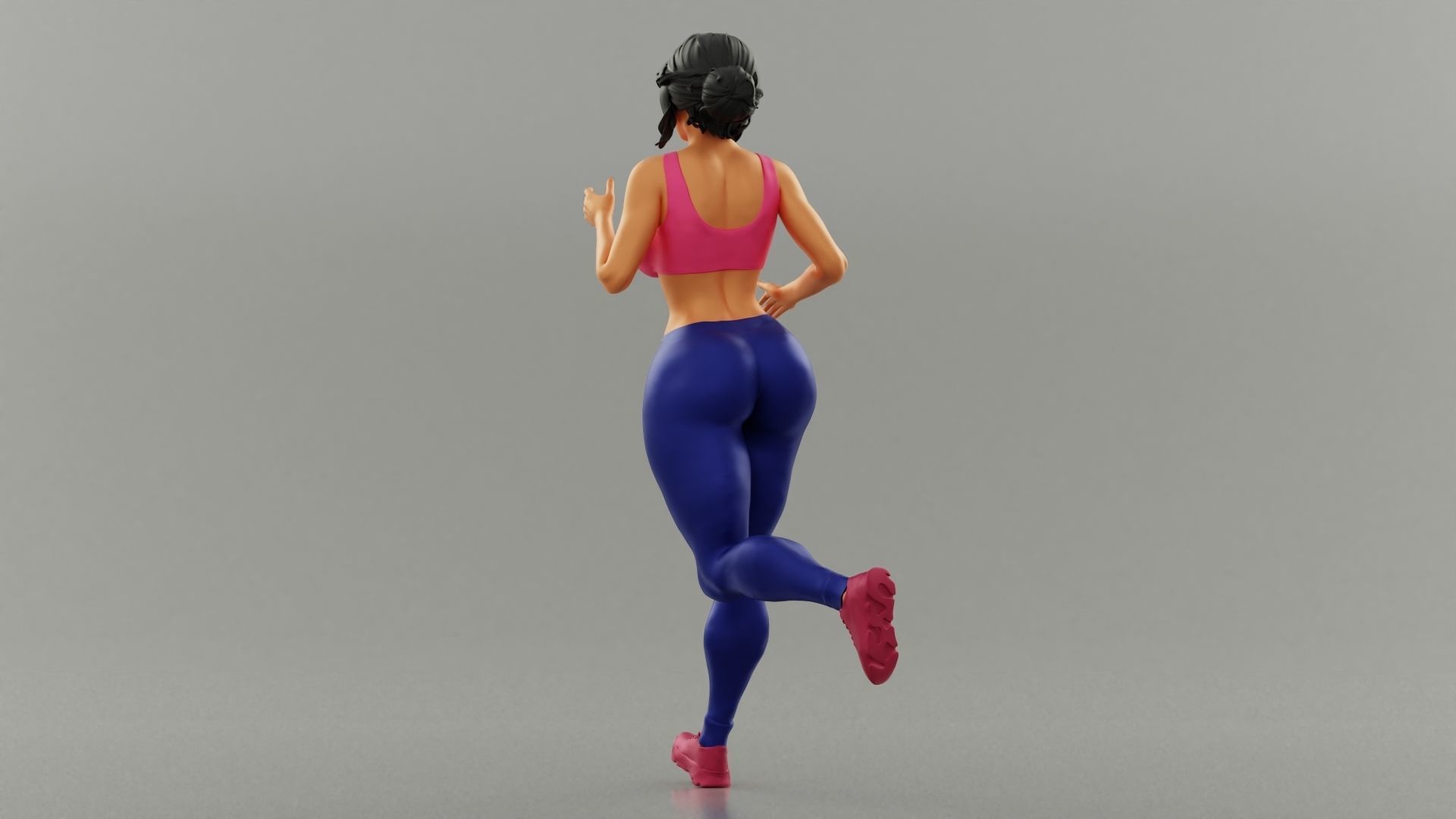 Girl Running 3D print model_6
