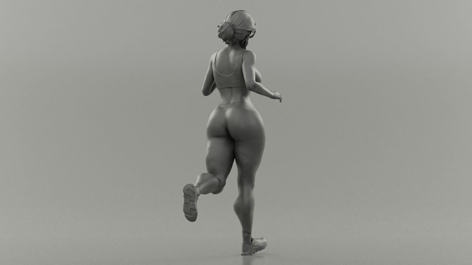 Girl Running 3D print model_5