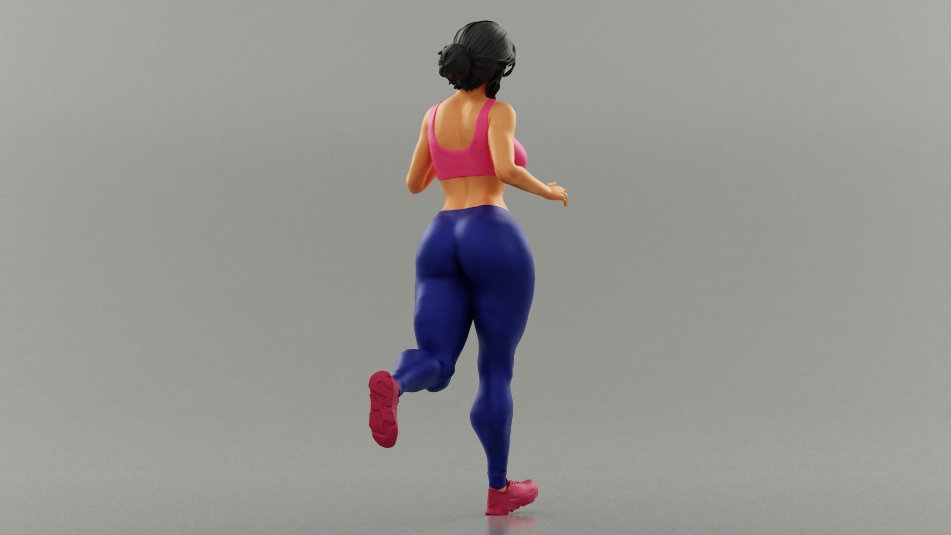 Girl Running 3D print model_4