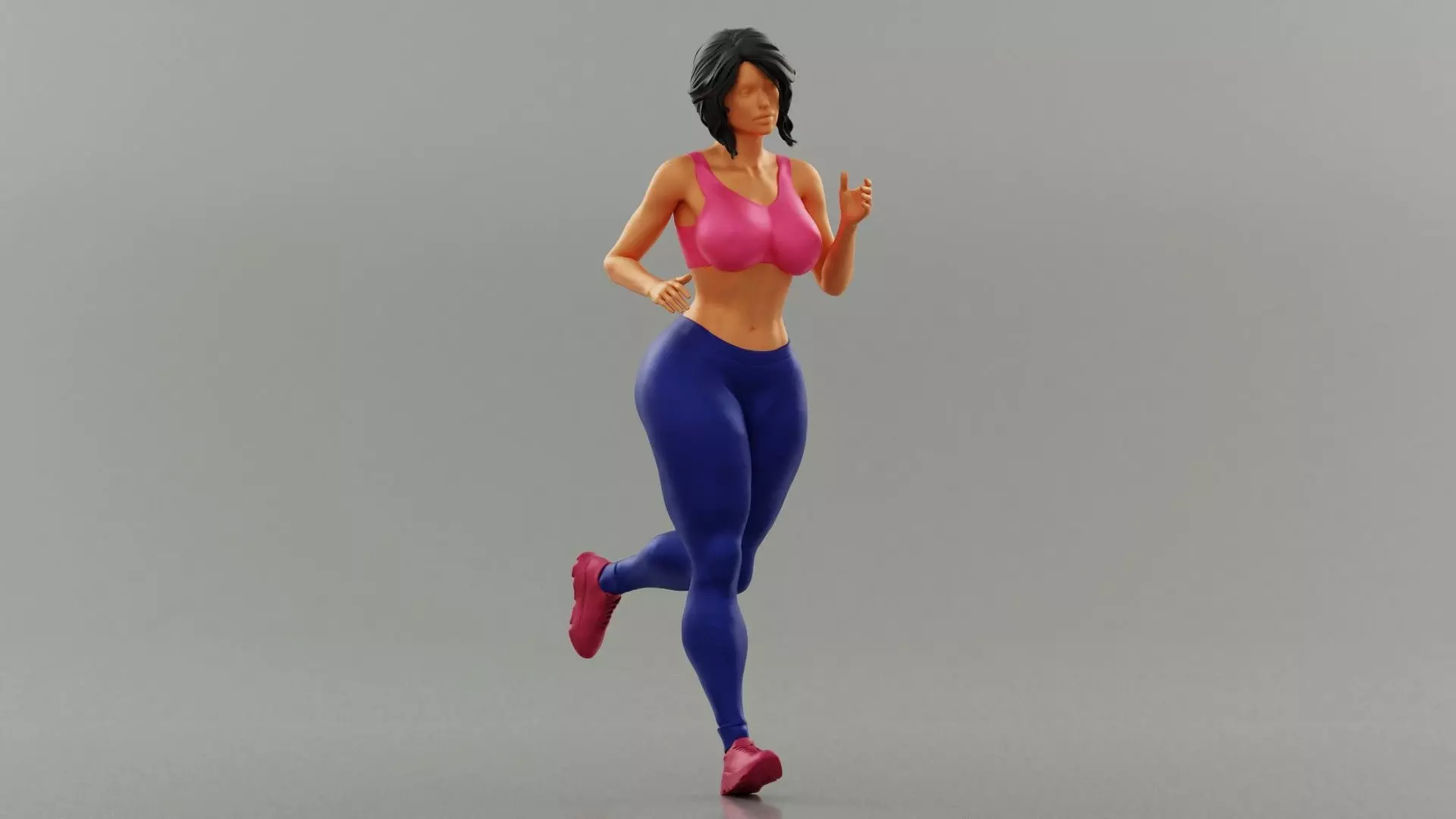 Girl Running 3D print model_0