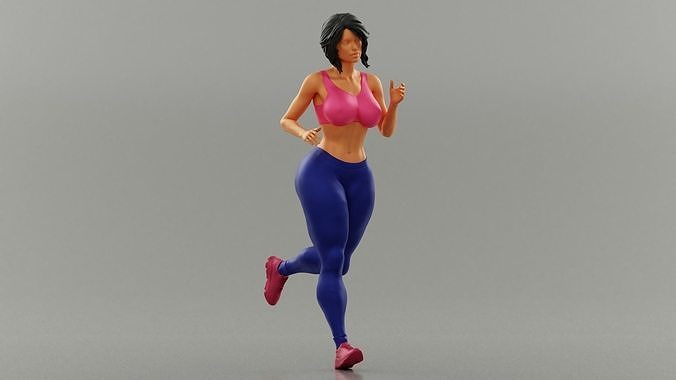 Girl Running 3D print model