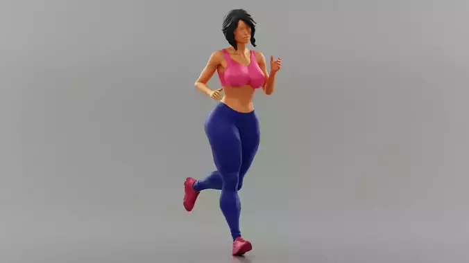 Girl Running 3D print model