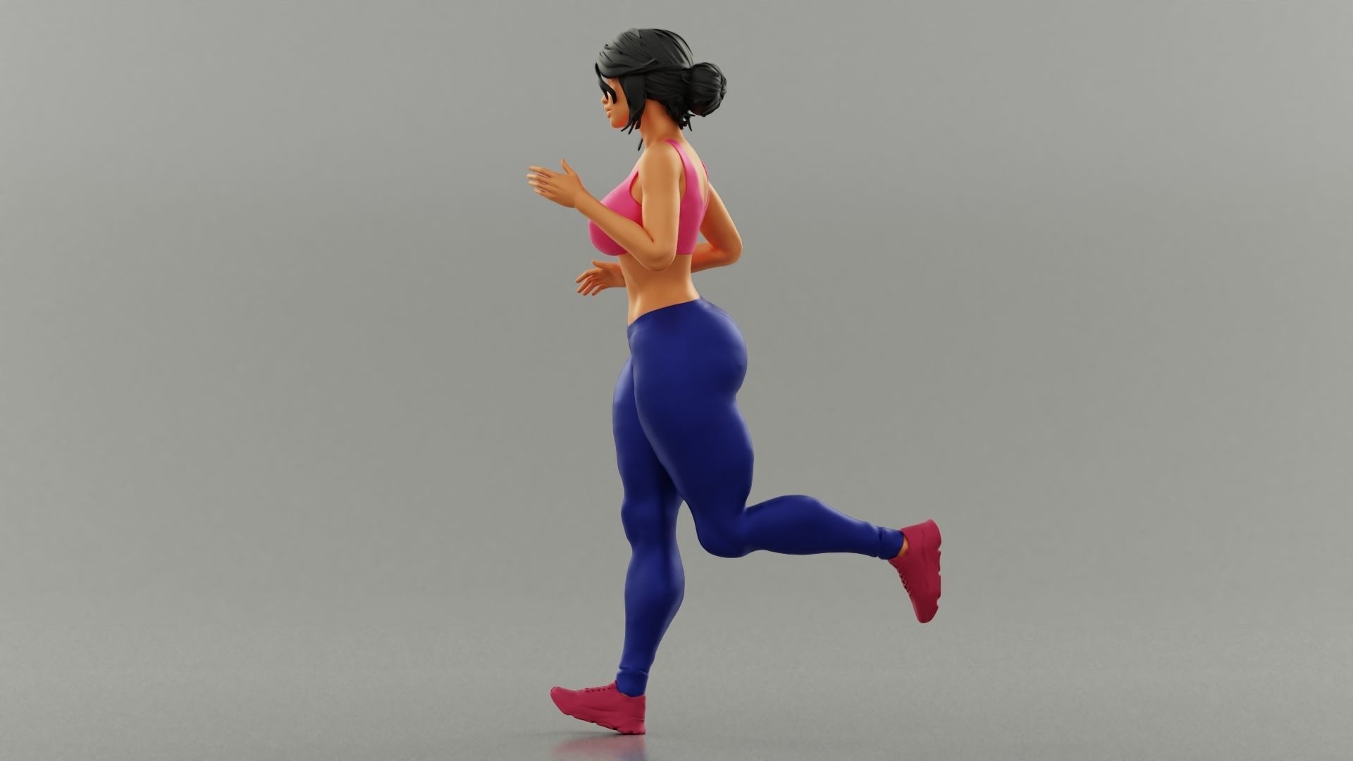Girl Running 3D print model_8
