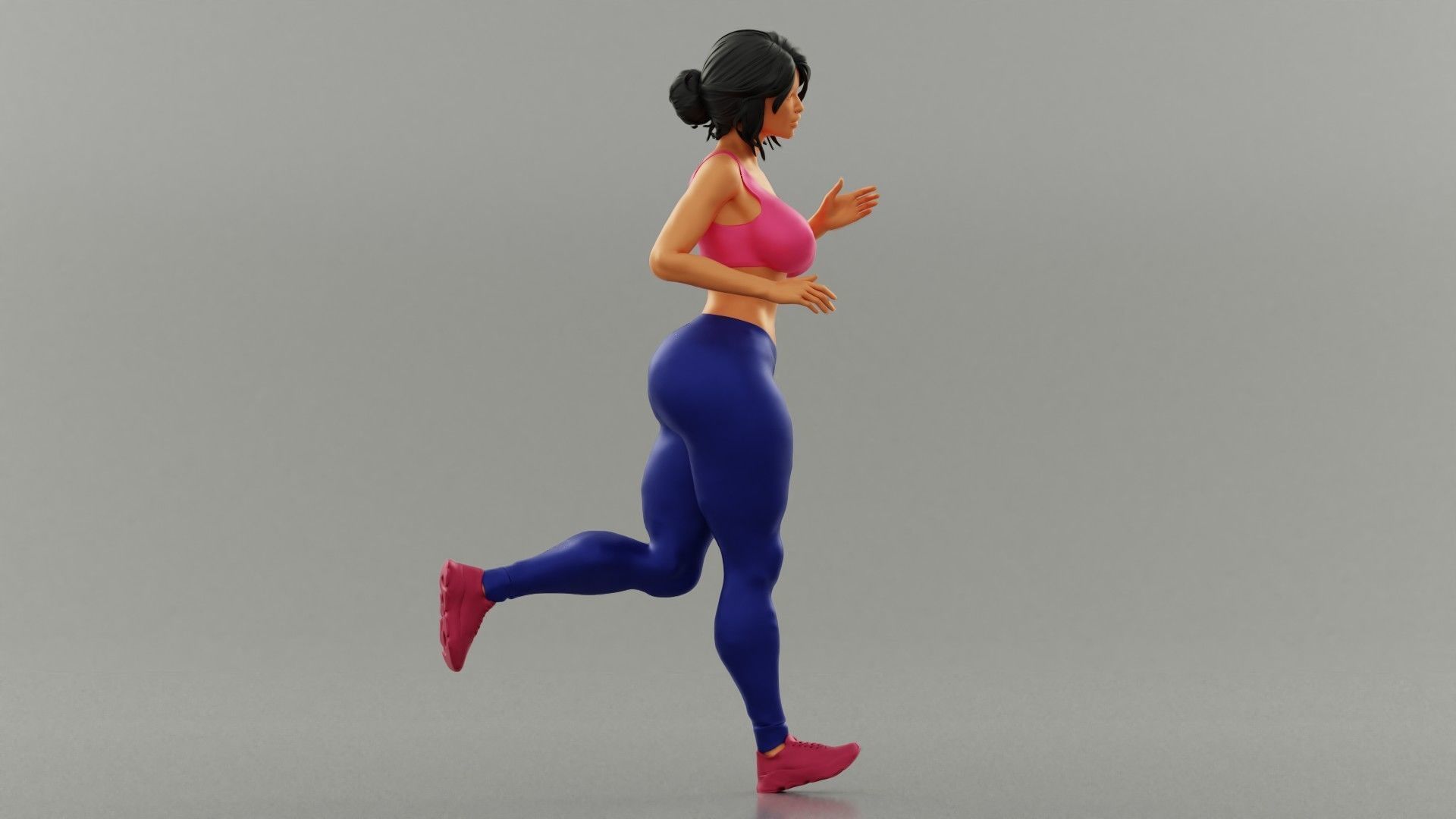 Girl Running 3D print model_2