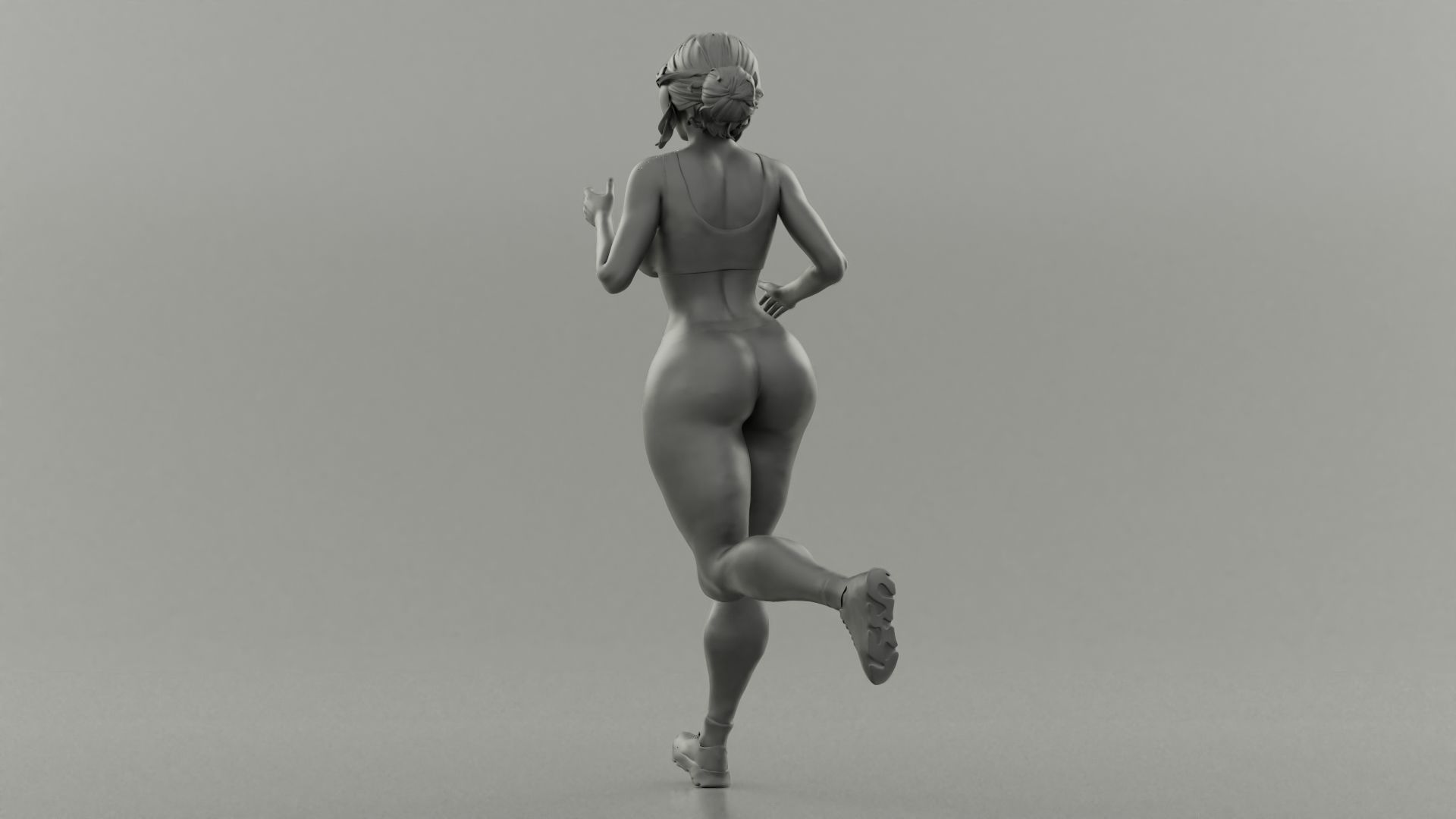 Girl Running 3D print model_7