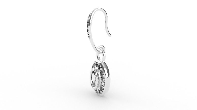 DIAMOND OVAL EARRINGS STL FILES VERIFIED 3D print model_31