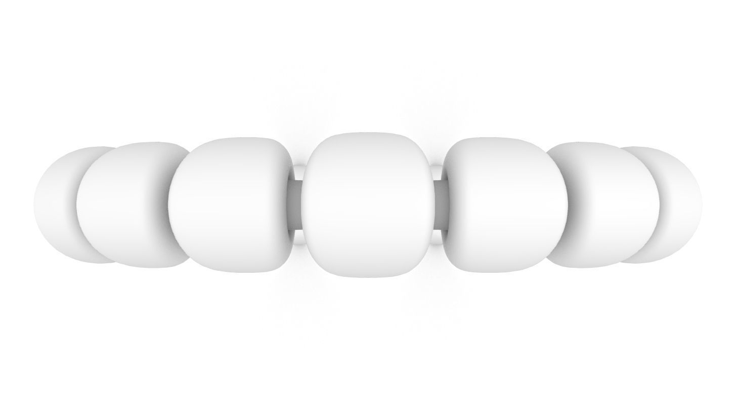 parametric pearl ring 3D print model_2