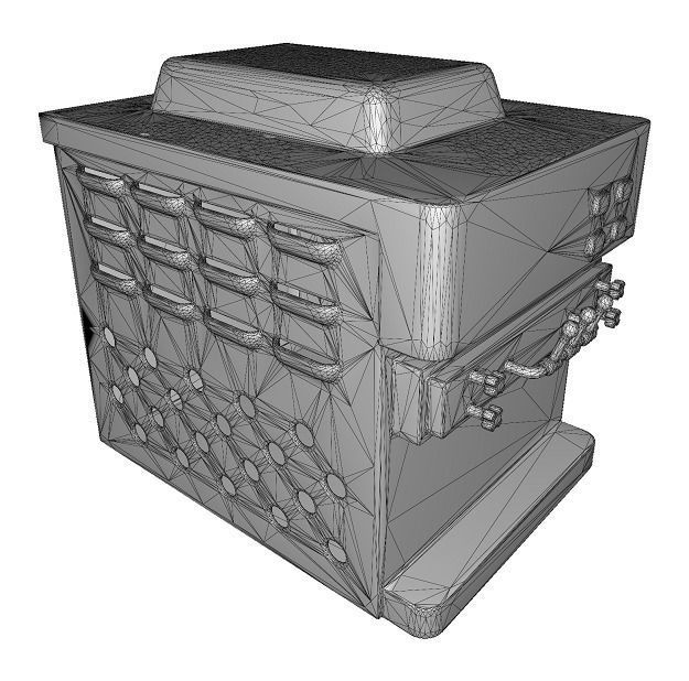 Cartoon Icecream Machine Low-poly 3D model_4