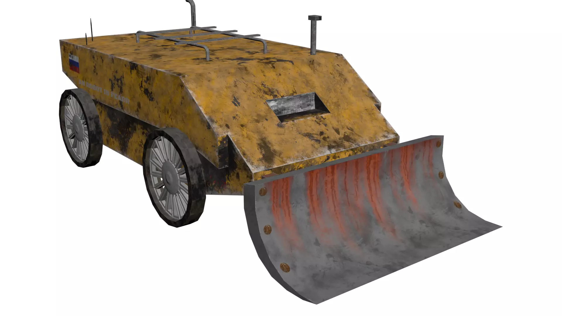 off-road vehicle Low-poly 3D model_0