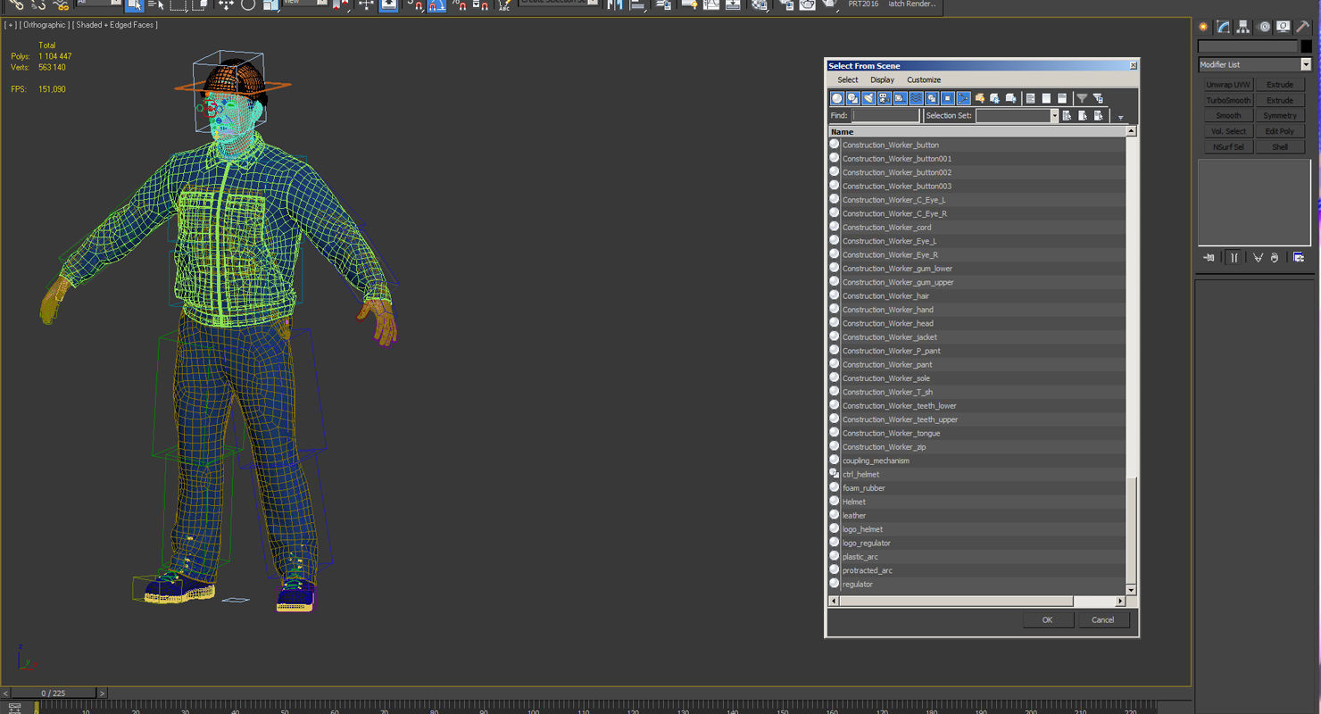 Construction Worker Wearing Blue Overalls Rigged 3D model_26