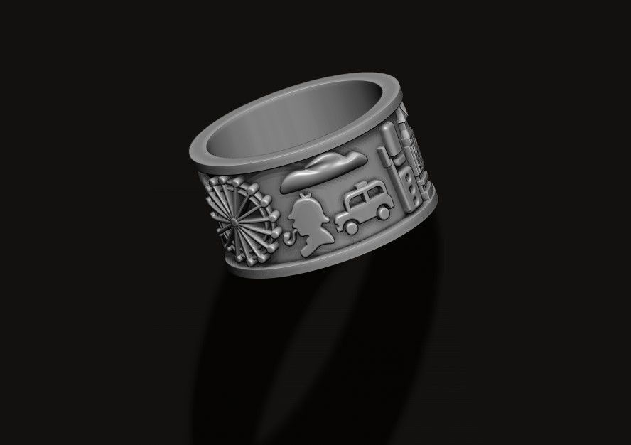 England London UK ring 3D print model_2