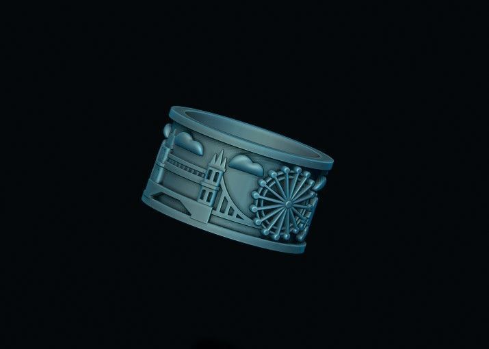 England London UK ring 3D print model_9