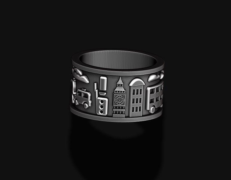 England London UK ring 3D print model_5