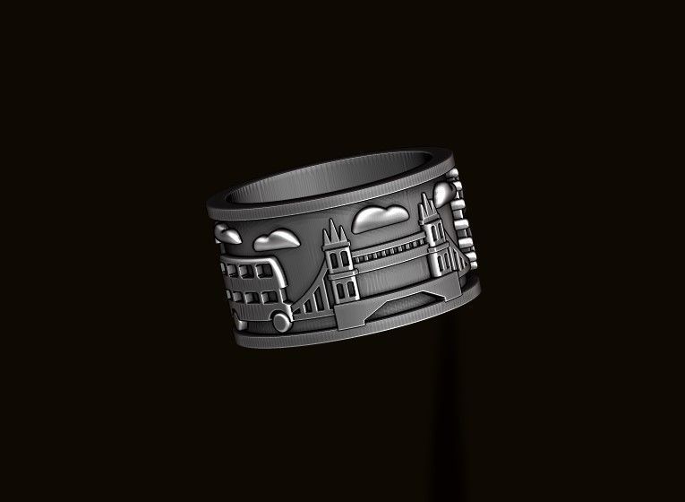 England London UK ring 3D print model_6