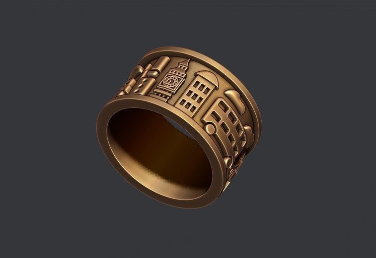England London UK ring 3D print model_8