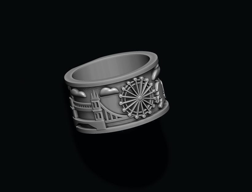 England London UK ring 3D print model_1