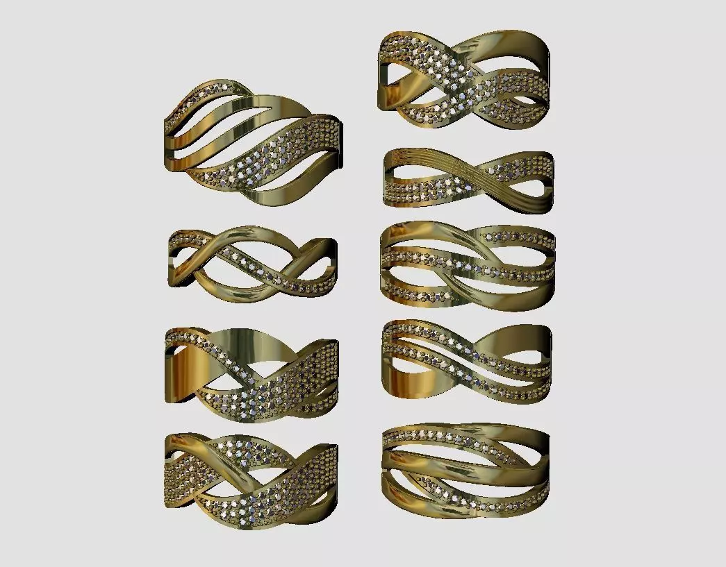 light stone ring 3D print model_0