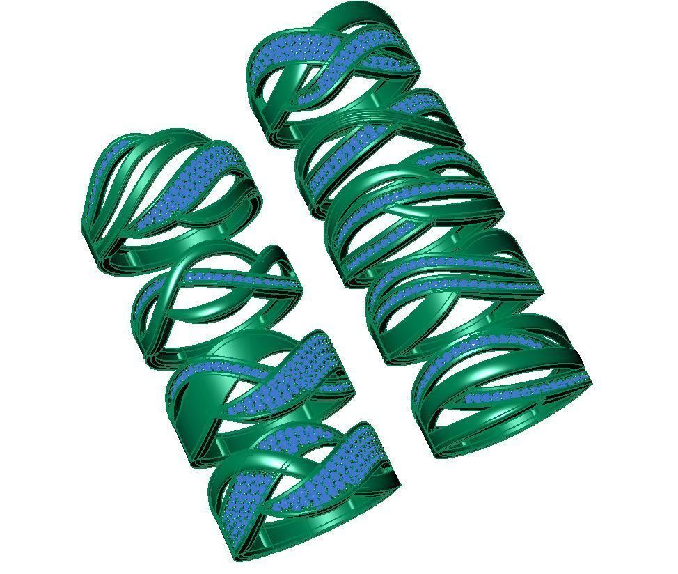 light stone ring 3D print model_2