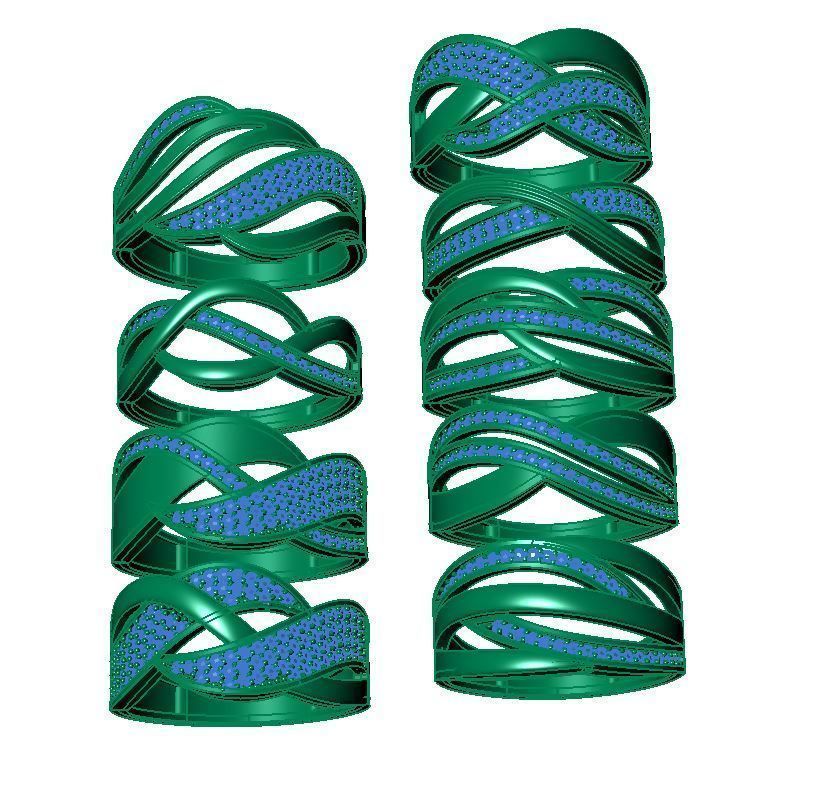 light stone ring 3D print model_3