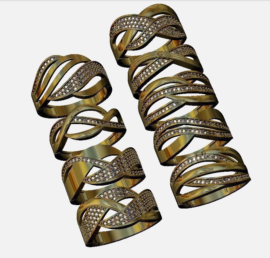 light stone ring 3D print model_1