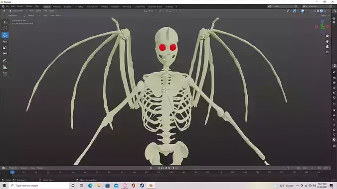 low poly skeleton