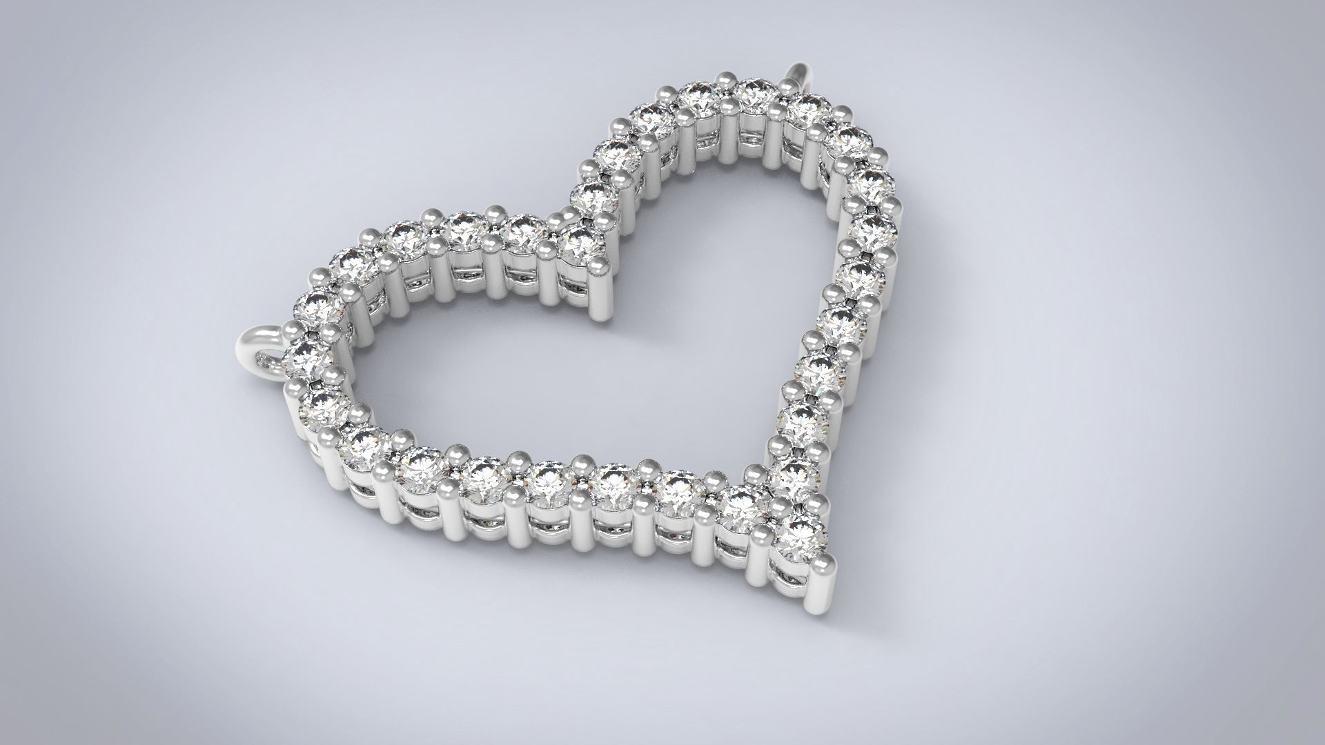 Pendant heart  3D print model_1