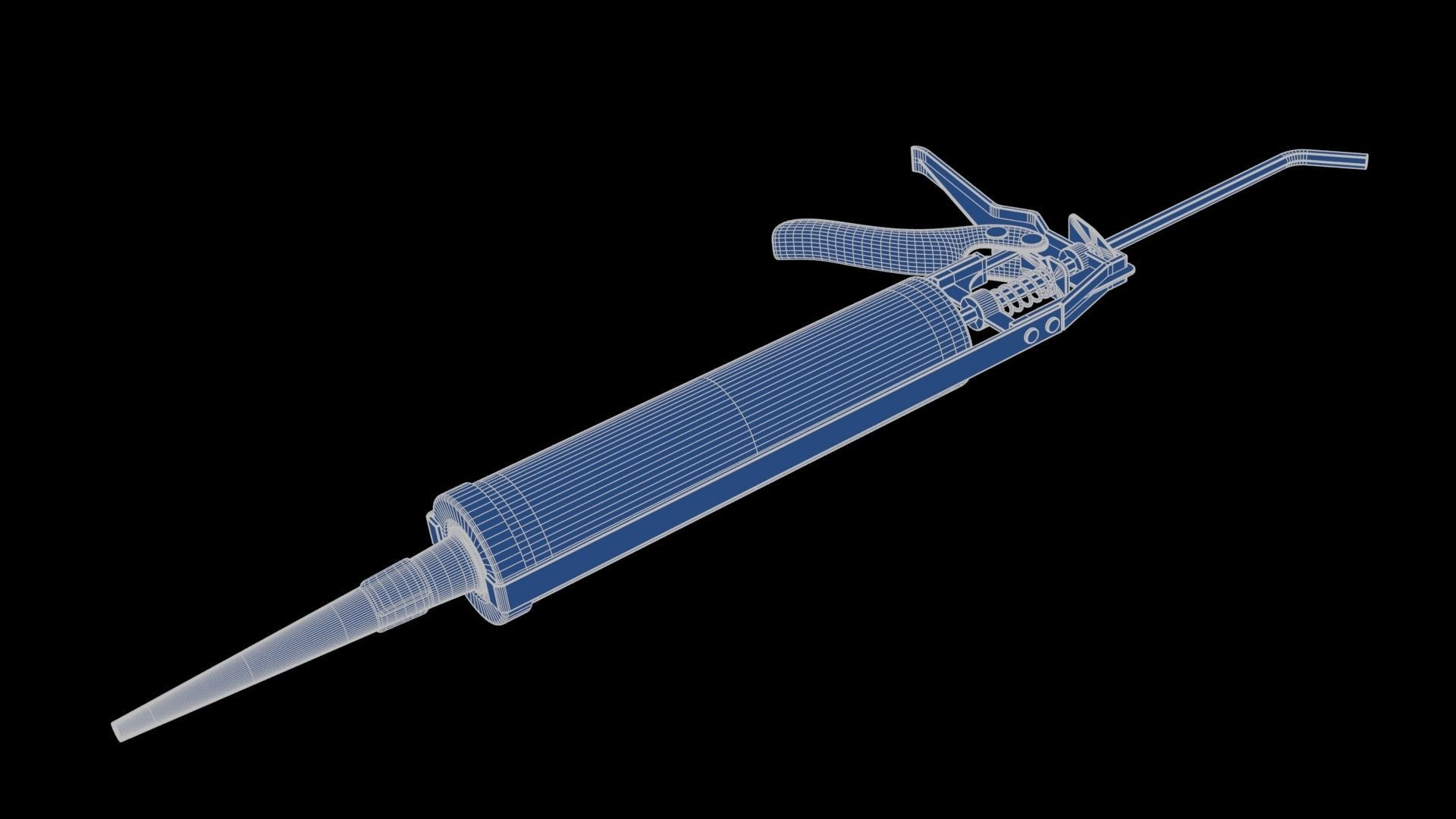 Pistol with Silicone Low-poly 3D model_21