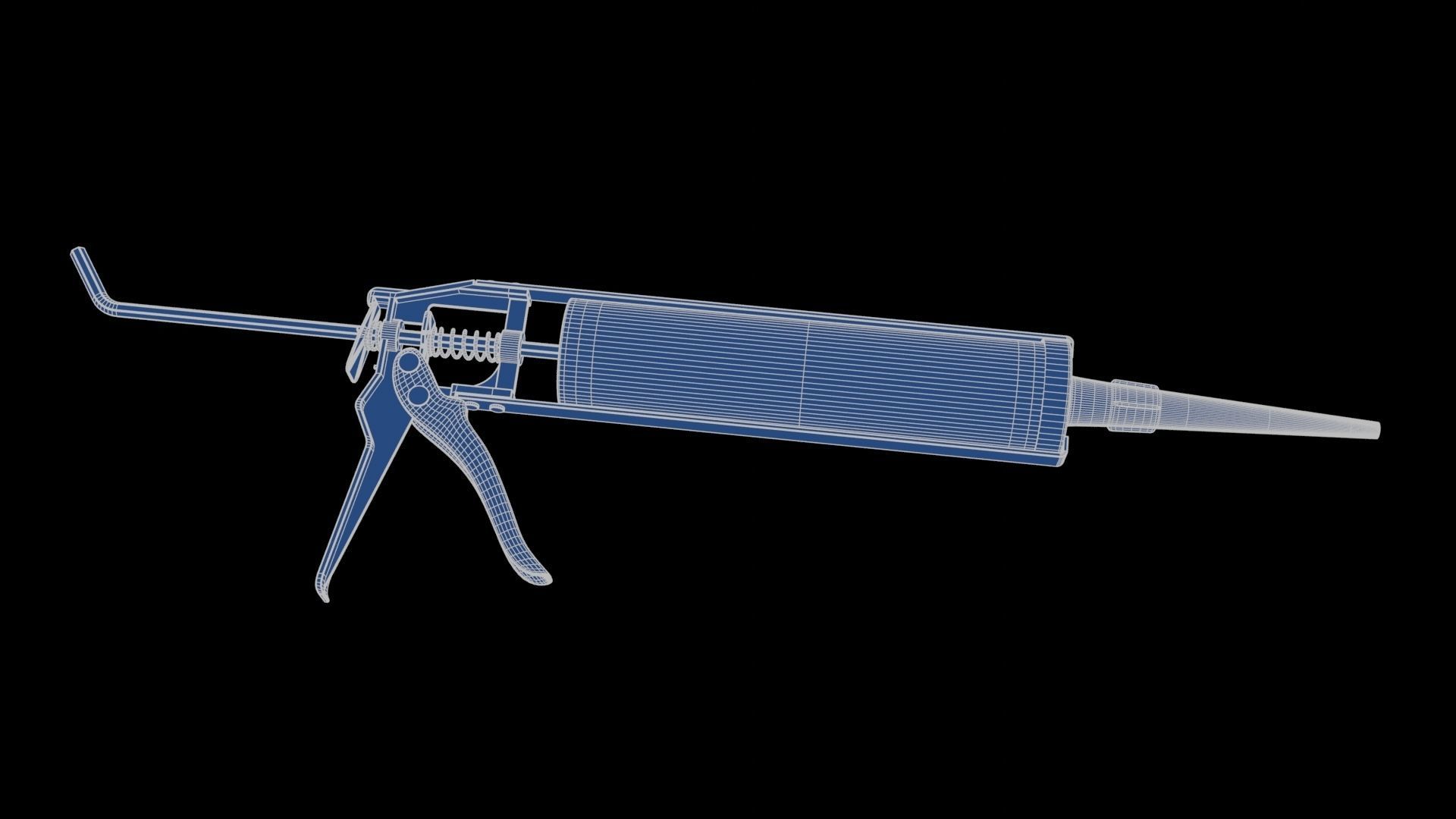 Pistol with Silicone Low-poly 3D model_22