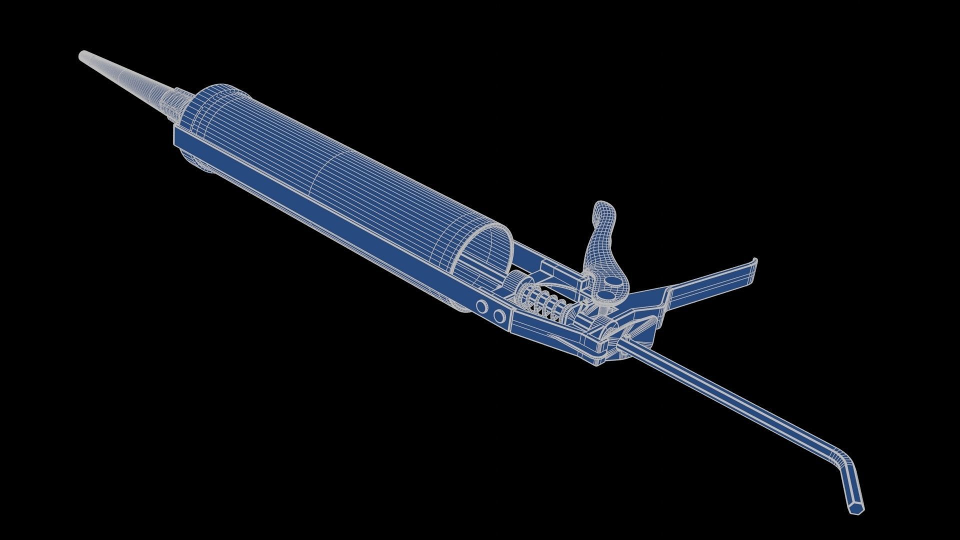 Pistol with Silicone Low-poly 3D model_23